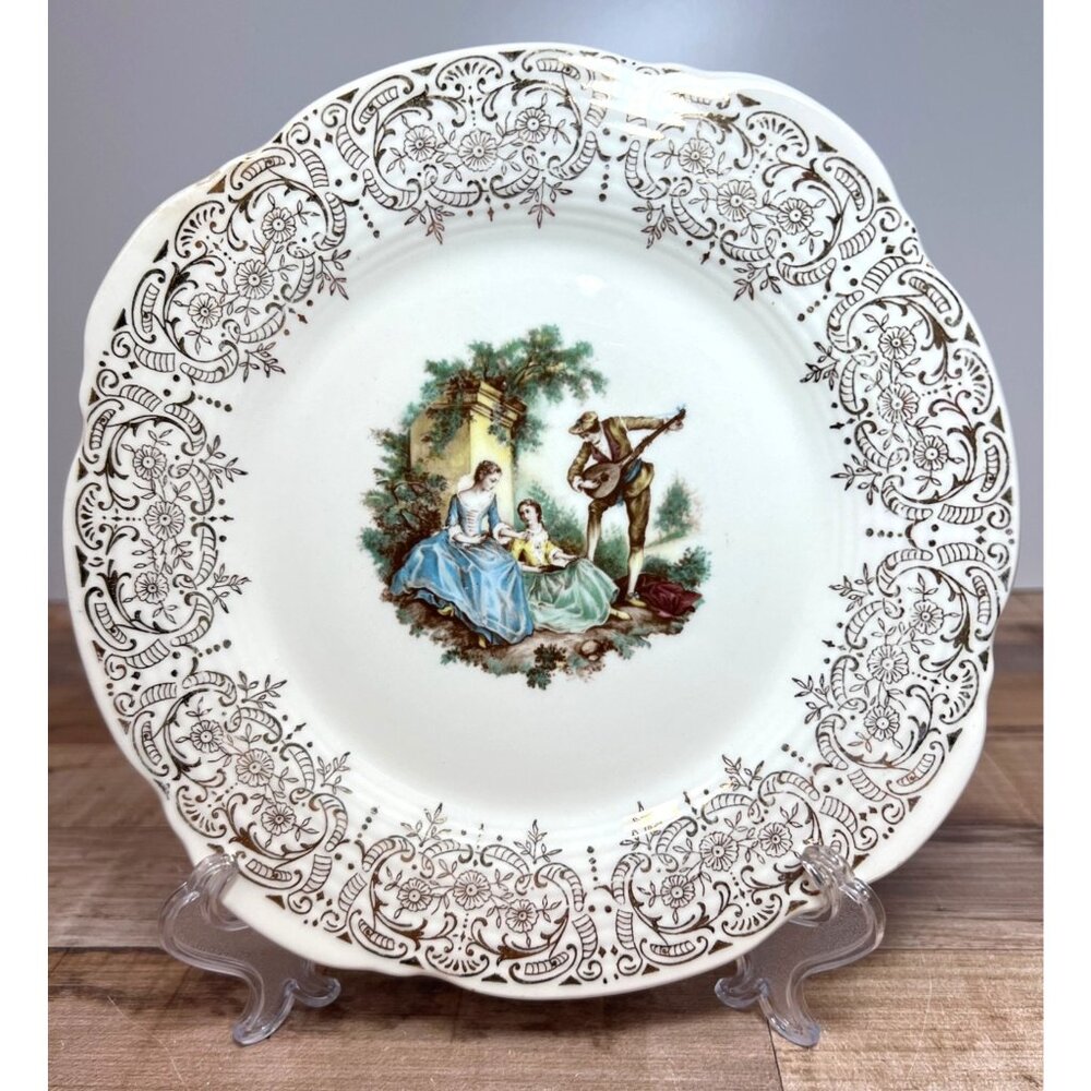 American Limoges Triumph China D Or Plate 22K Gold Made In USA Decorative Collec